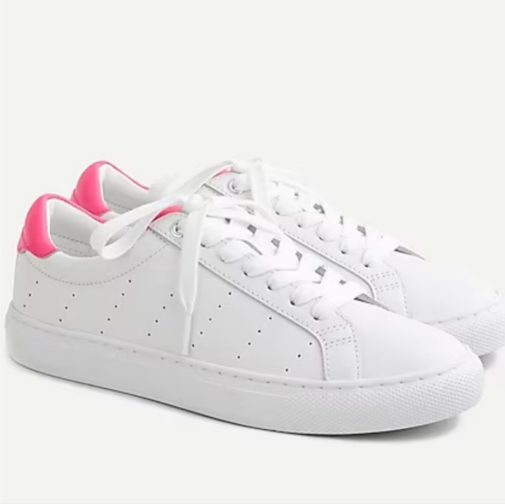 J. Crew Saturday Sneaker Pink and White Size 8